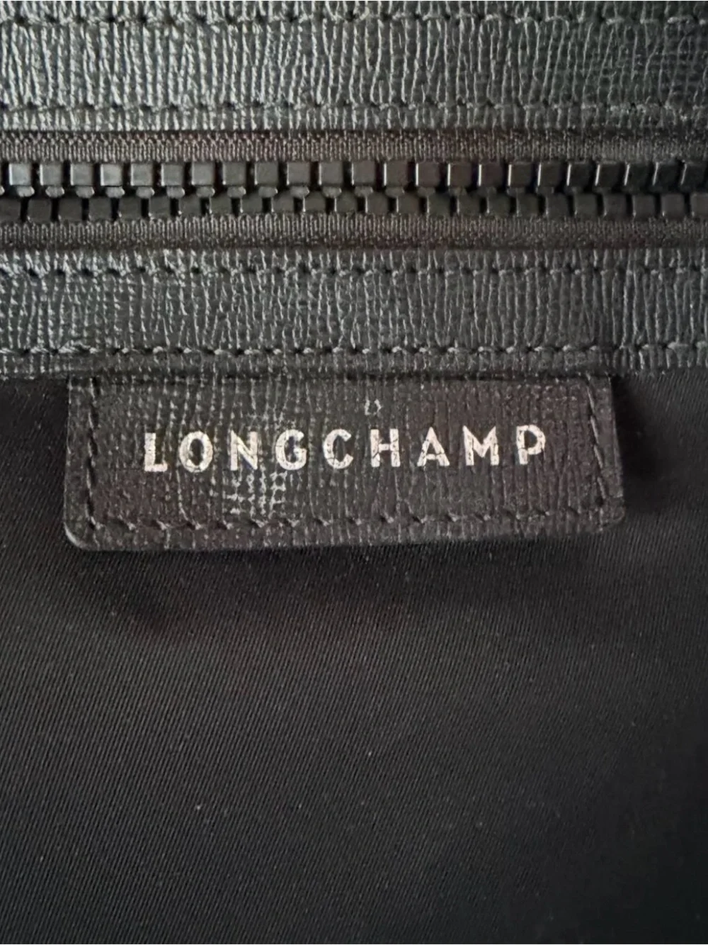 Longchamp Black Nylon Crossbody with Logo Tag